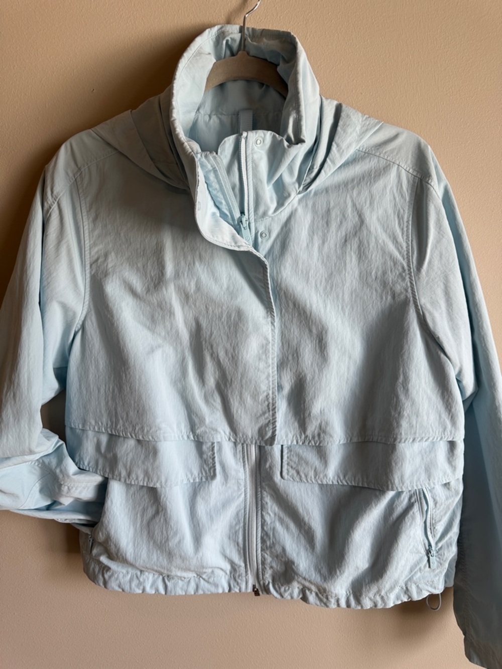 lululemon athletica Pale Blue Zip-Front Hooded Jacket